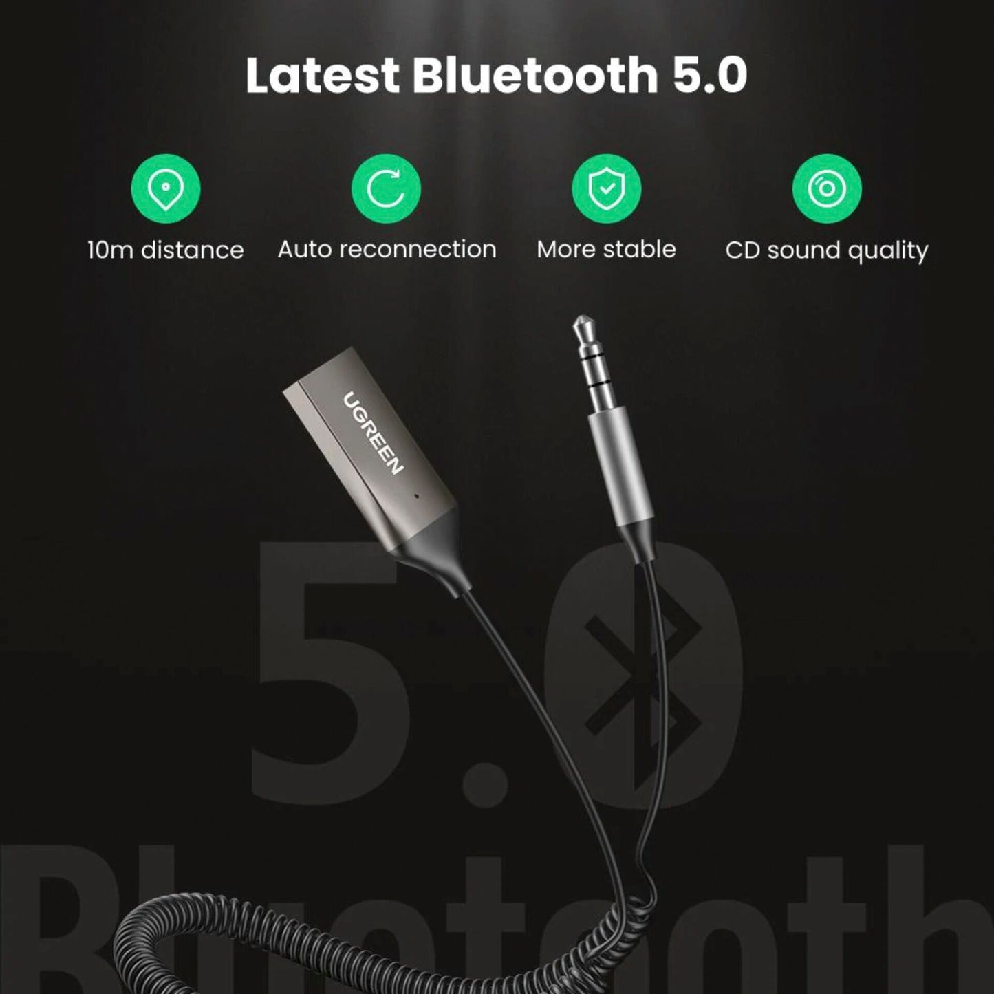 UGREEN Bluetooth Adapter Aux USB 2.0 to 3.5mm