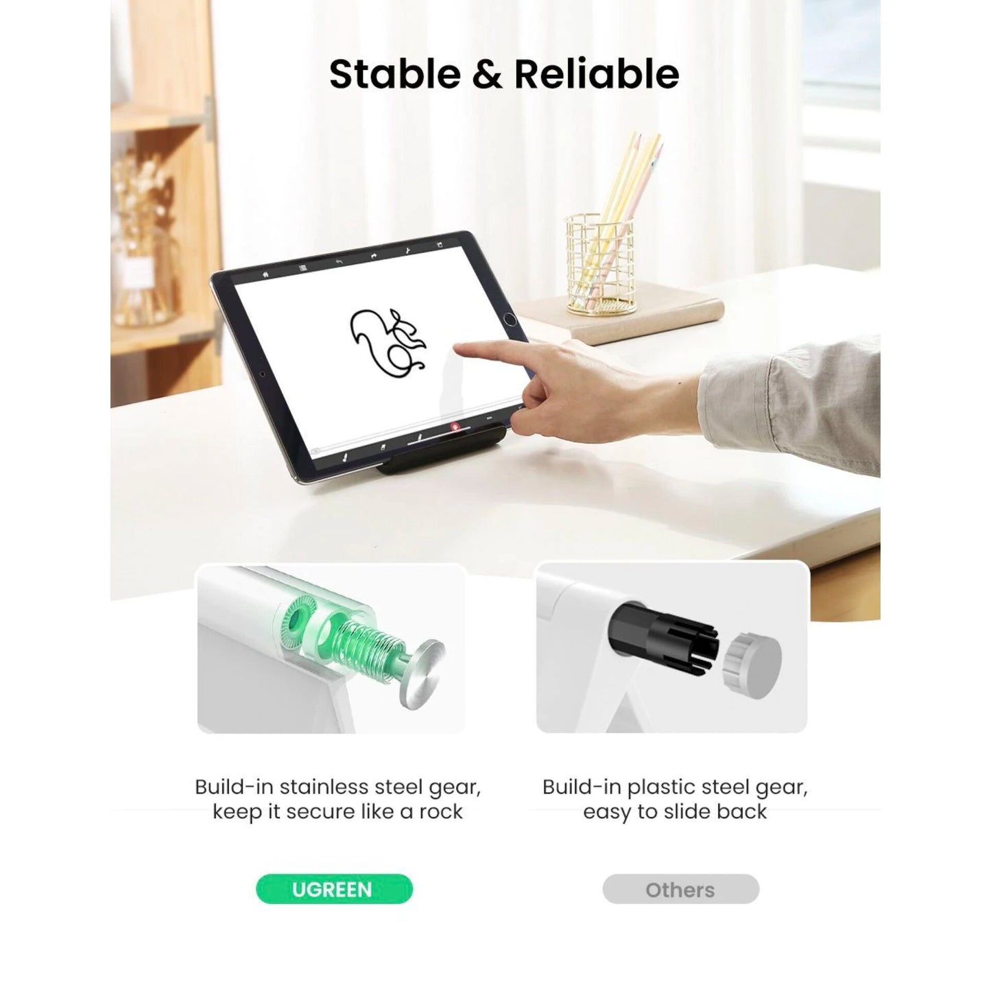 UGREEN Multi-Angle Tablet Stand Black