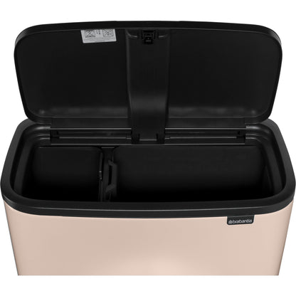 Brabantia Waste Bin Bo Touch Bin 11 + 23 L Soft Beige