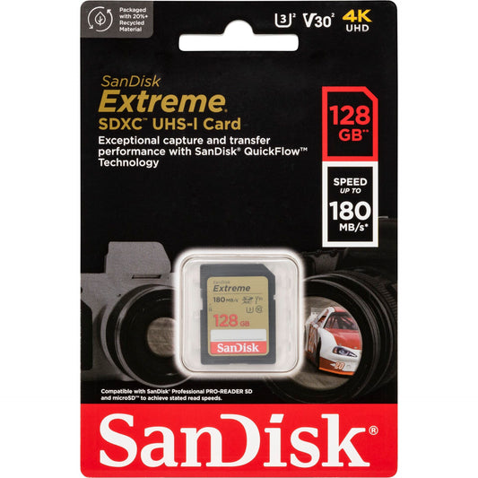 SanDisk Extreme SDXC       128GB UHS-I C10 U3 V30