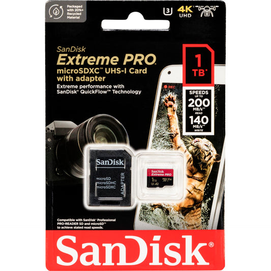 SanDisk microSDXC            1TB Extreme Pro A2 C10 V30 UHS-I U3