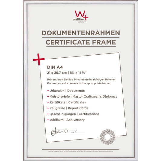 Walther New Lifestyle    21x29,7 Resin silver DIN A4 KV130S