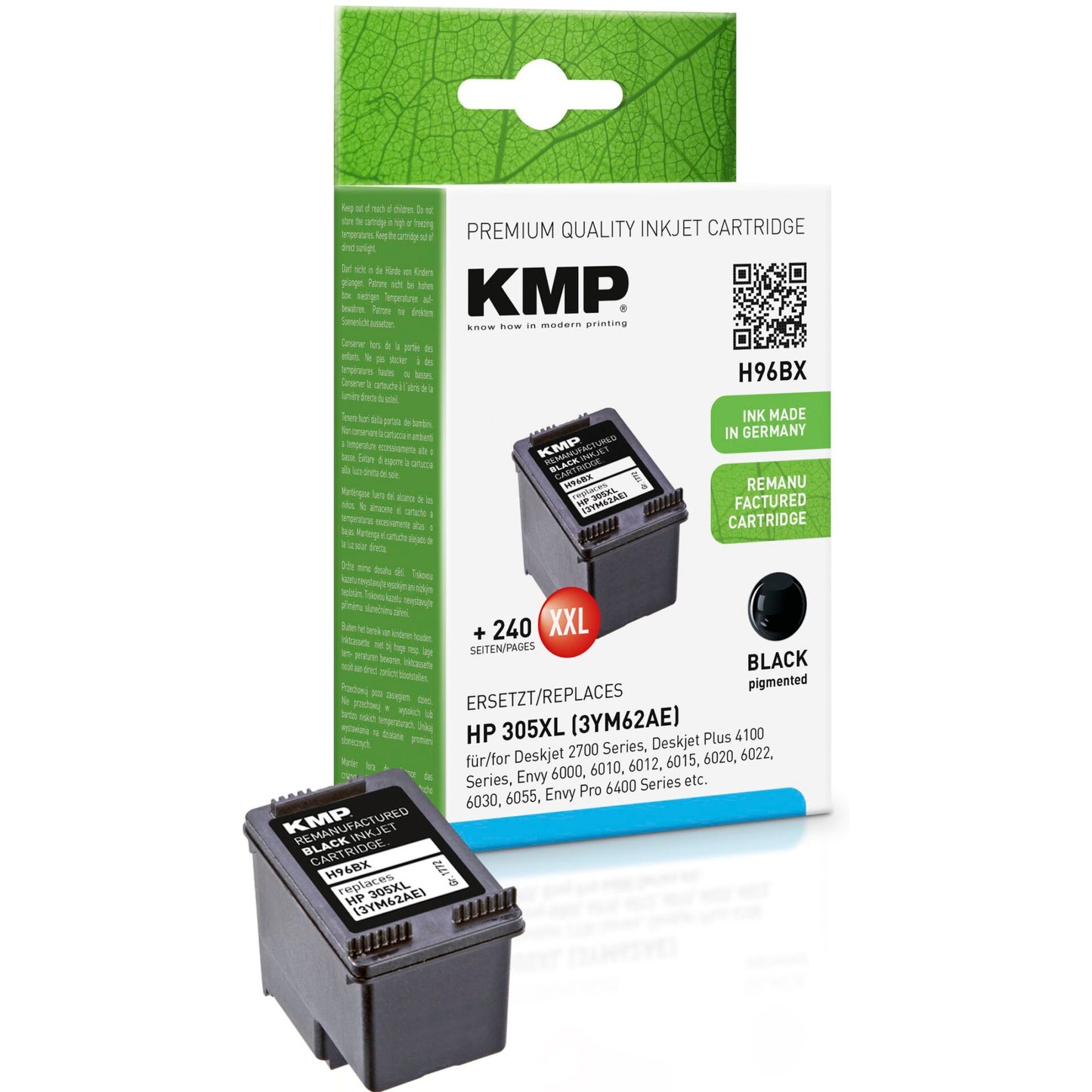 KMP H96BX ink cartridge black compatible with HP 3YM62AE