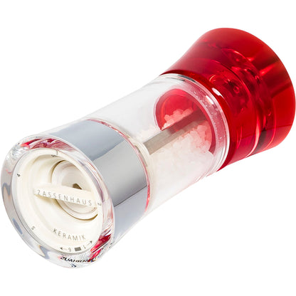Zassenhaus salt mill AACHEN Acryl, red, 14 cm