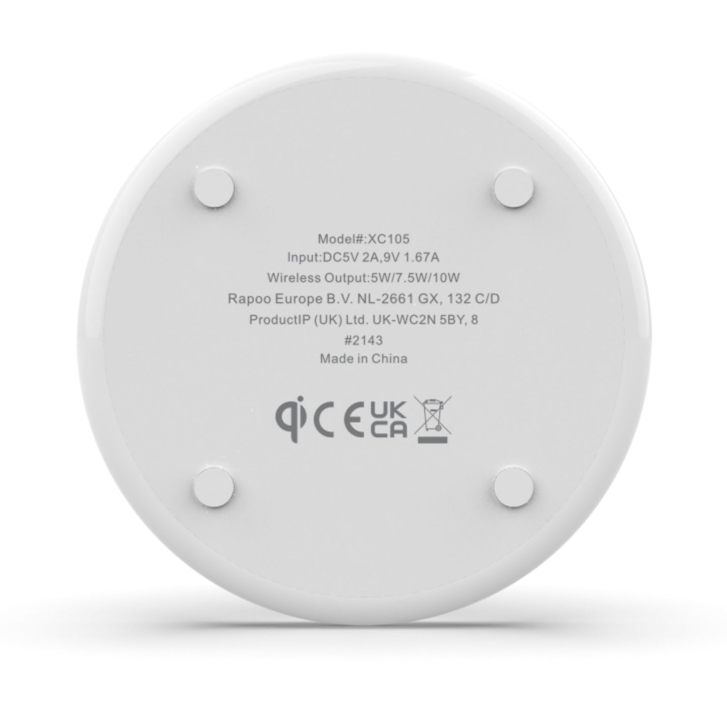 Rapoo XC105 white Wireless QI Charger