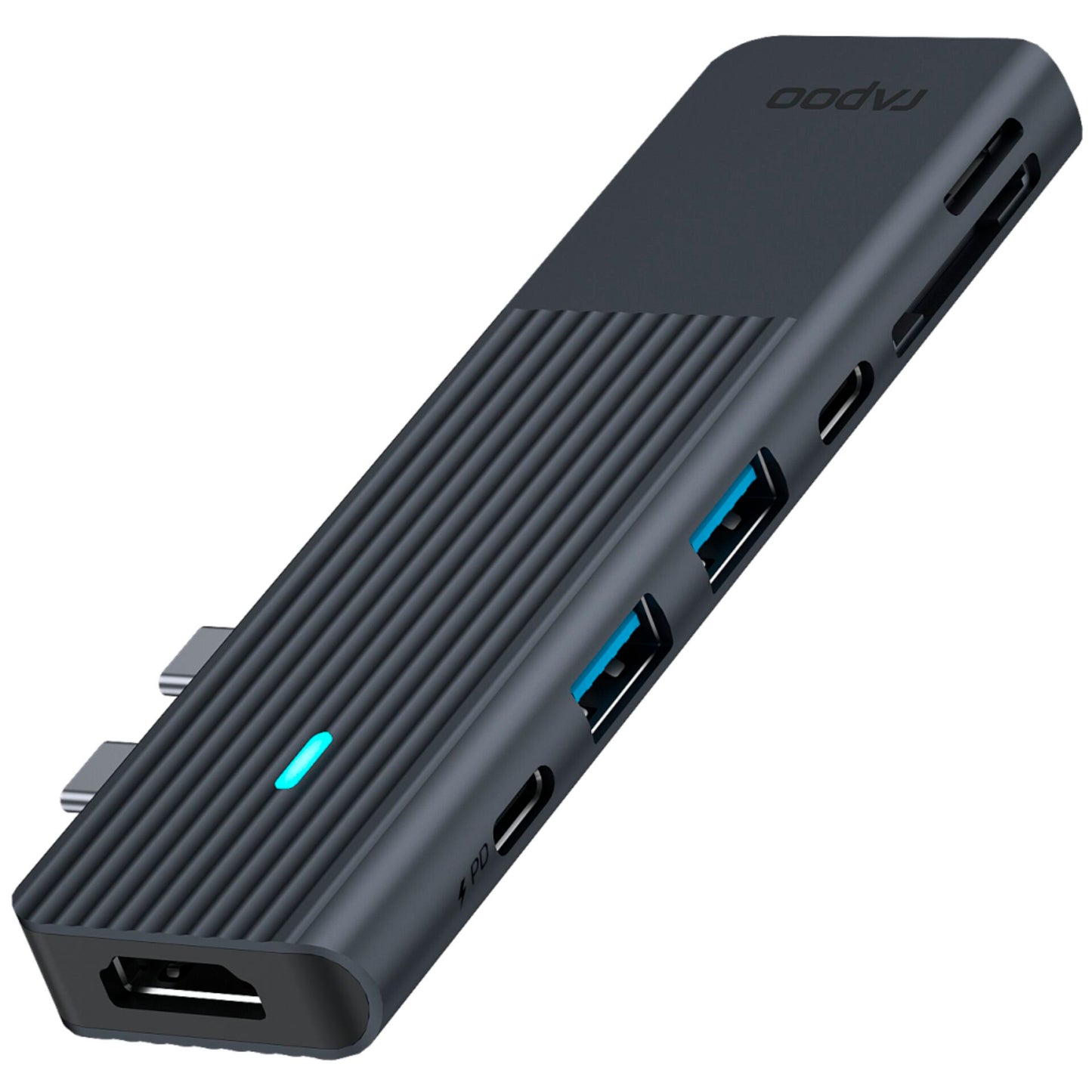 Rapoo USB-C Multiport Adapter 7-in-2, grey