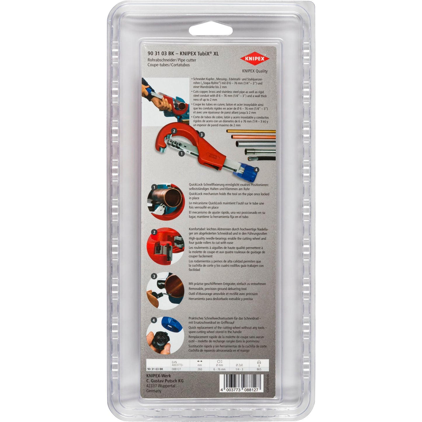 KNIPEX Pipe Cutter TubiXL XL