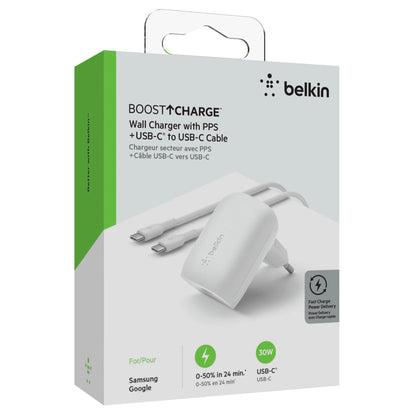 Belkin BOOST Charge USB-C 30W PD PPS/USB-C 1m Cab.WCA005vf1MWH-B6