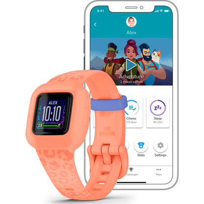 Garmin vivofit jr. 3 Peach Leopard