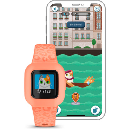 Garmin vivofit jr. 3 Peach Leopard