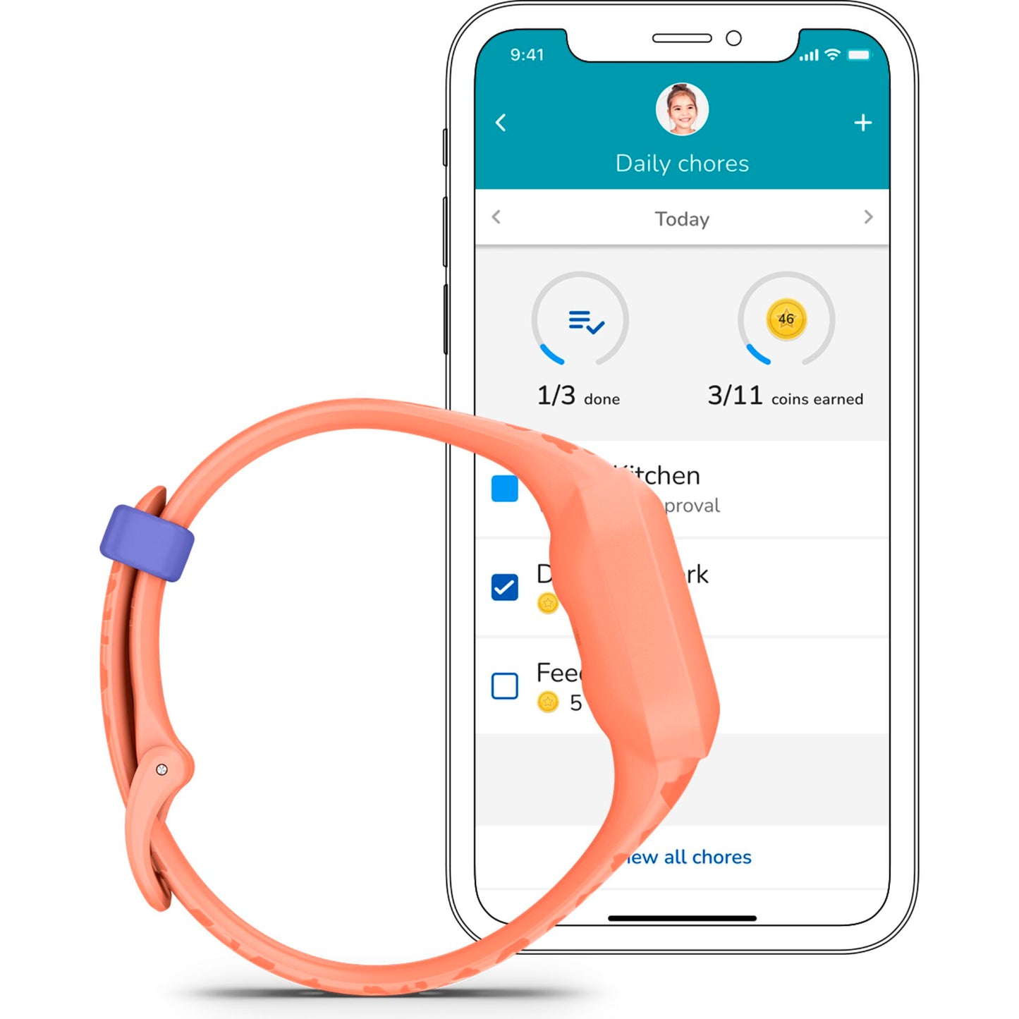 Garmin vivofit jr. 3 Peach Leopard