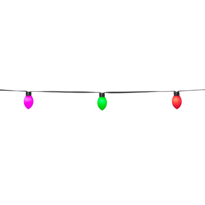 LBM 10m Smart Outdoor Light Chain - 50 x Cone Globe