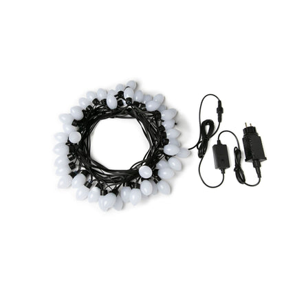 LBM 10m Smart Outdoor Light Chain - 50 x Cone Globe