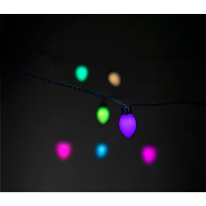 LBM 10m Smart Outdoor Light Chain - 50 x Cone Globe