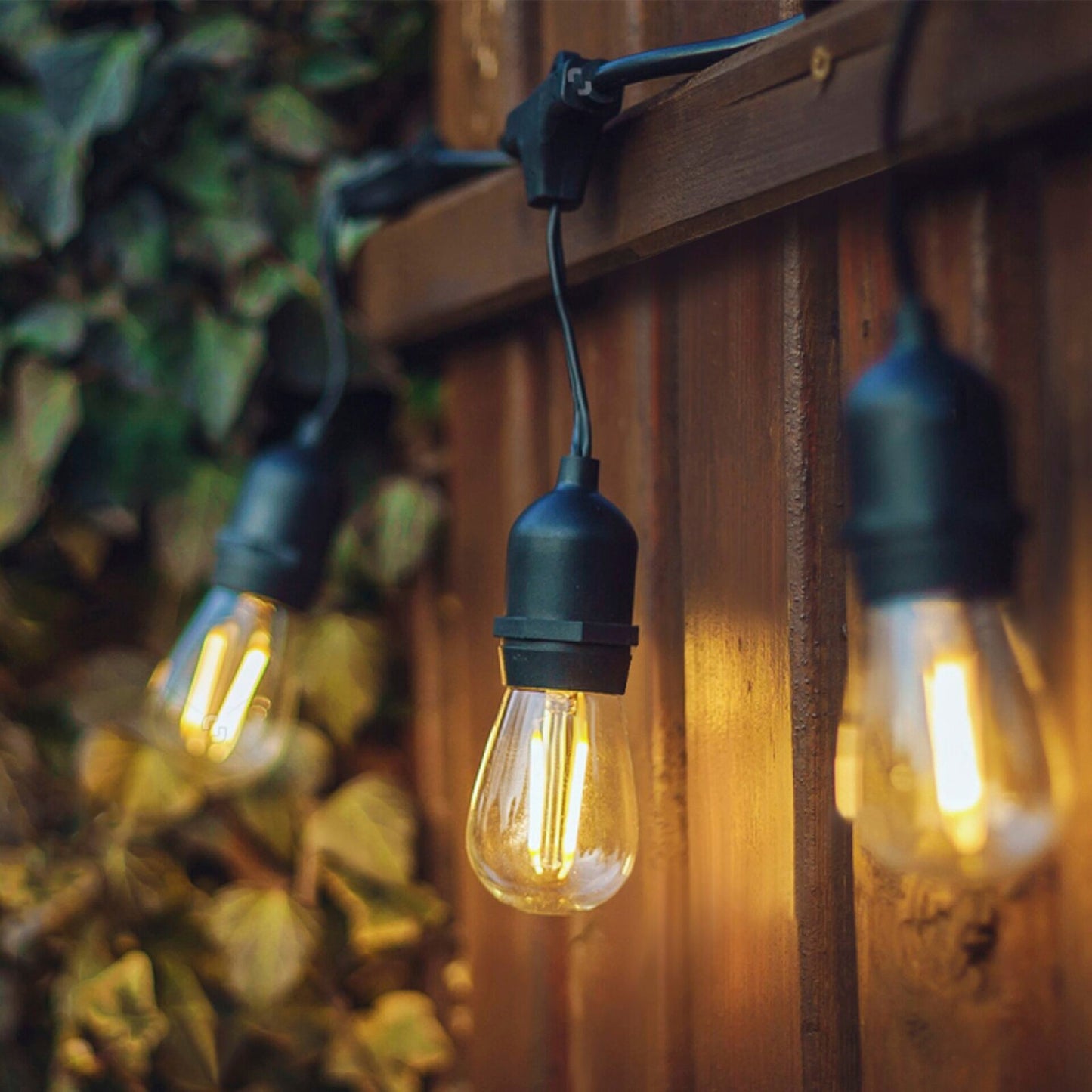 LBM 10m Smart Outdoor Light Chain - 10 x Globe Vintage