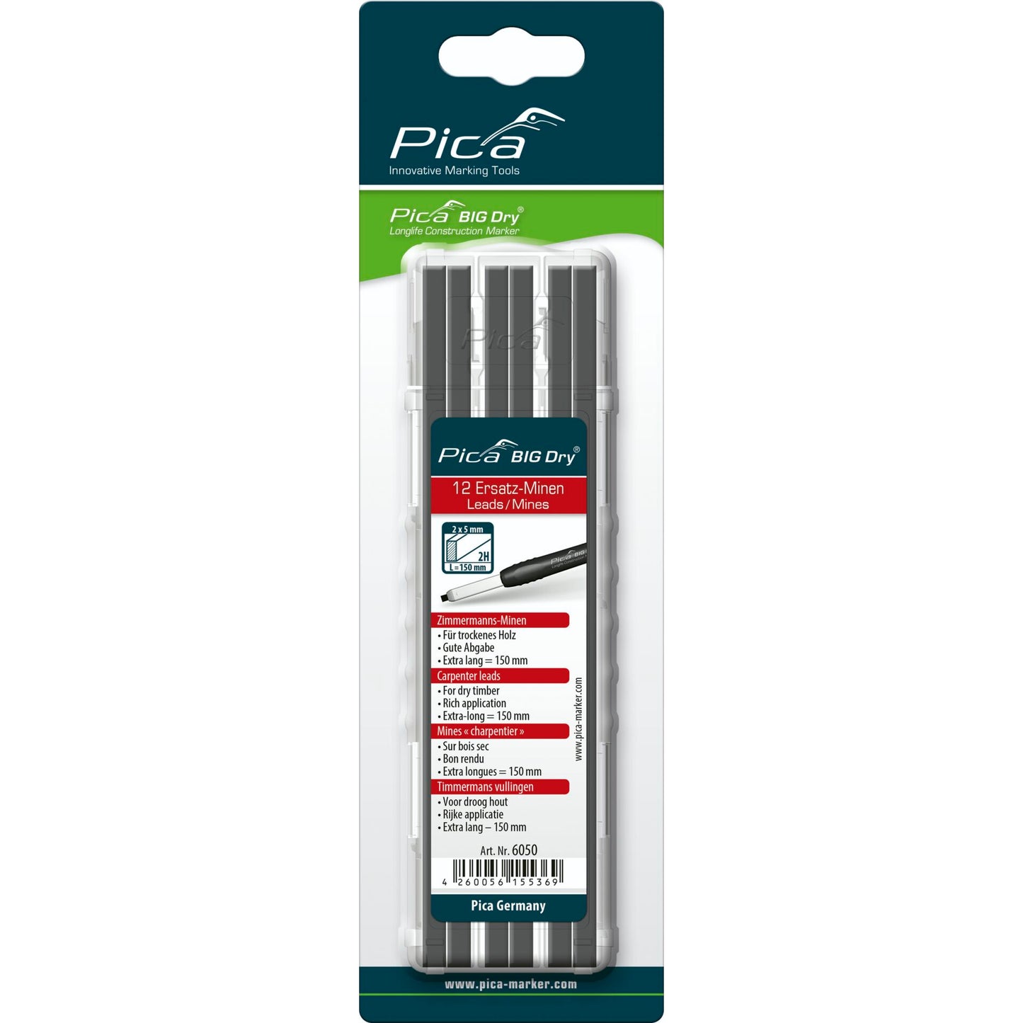 Pica BIG DRY Refills Carpenter 2H - SB