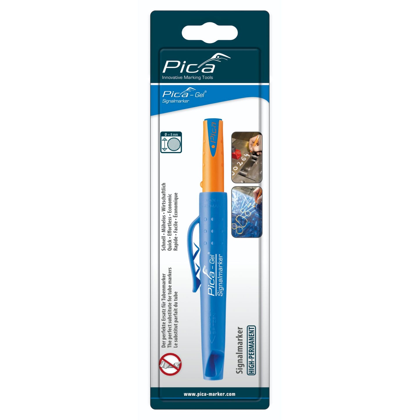 Pica GEL Permanent Marker blue SB