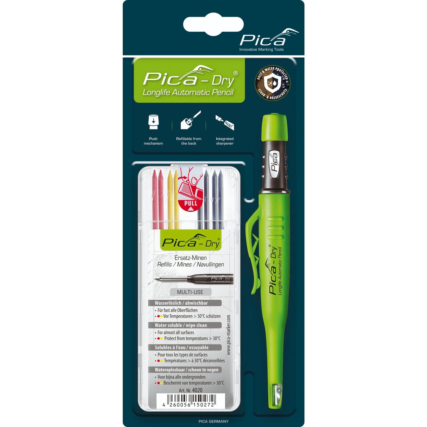 Pica DRY Bundle with 1x Marker + 1x Refills No. 4020