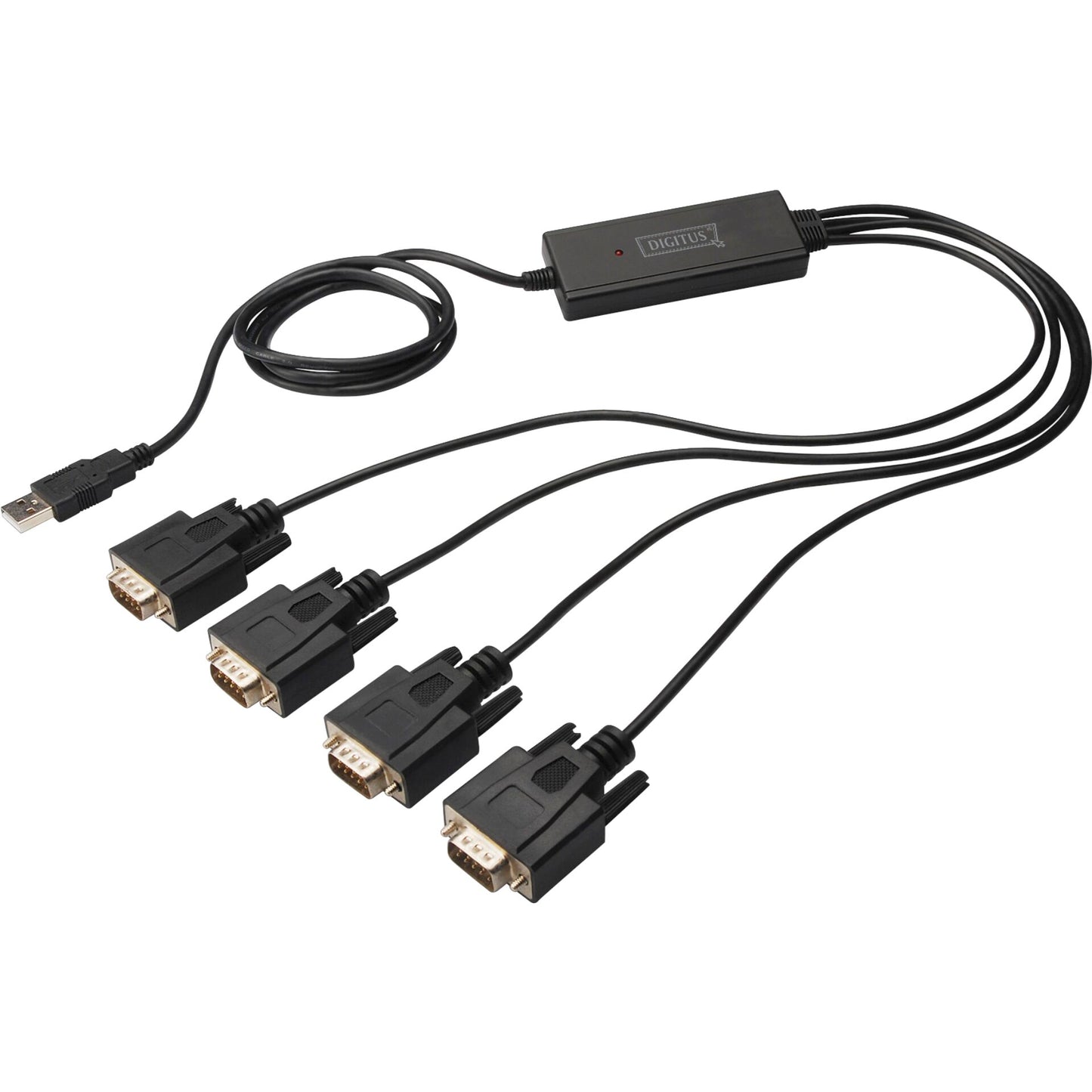 DIGITUS USB 2.0 to 4xRS232 Cable USB to Serial Adapter,  1,5m