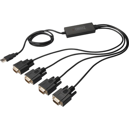 DIGITUS USB 2.0 to 4xRS232 Cable USB to Serial Adapter,  1,5m