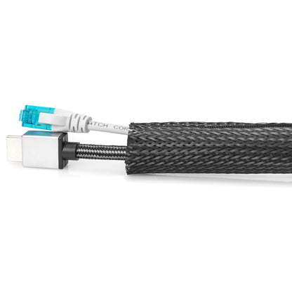 DIGITUS Flexible Cable Hose with Velcro Fastener, 2m, black