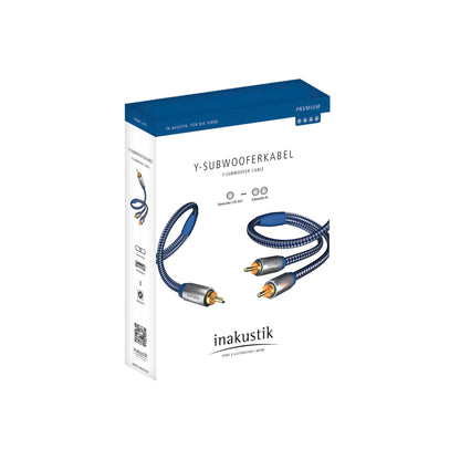 in-akustik Premium Y Subwoofer Cable Cinch - 2x Cinch 2,0 m