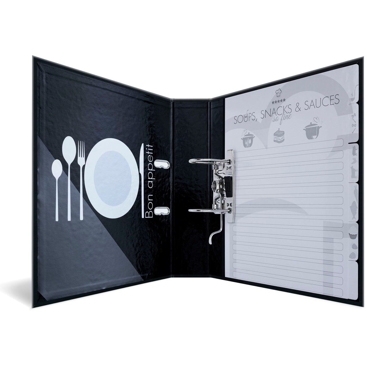 Herma Recipe Folder  black Home Cooking DIN A4        19668