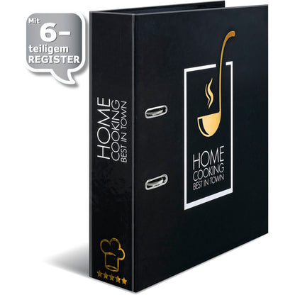 Herma Recipe Folder  black Home Cooking DIN A4        19668