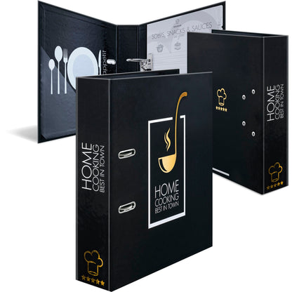 Herma Recipe Folder  black Home Cooking DIN A4        19668