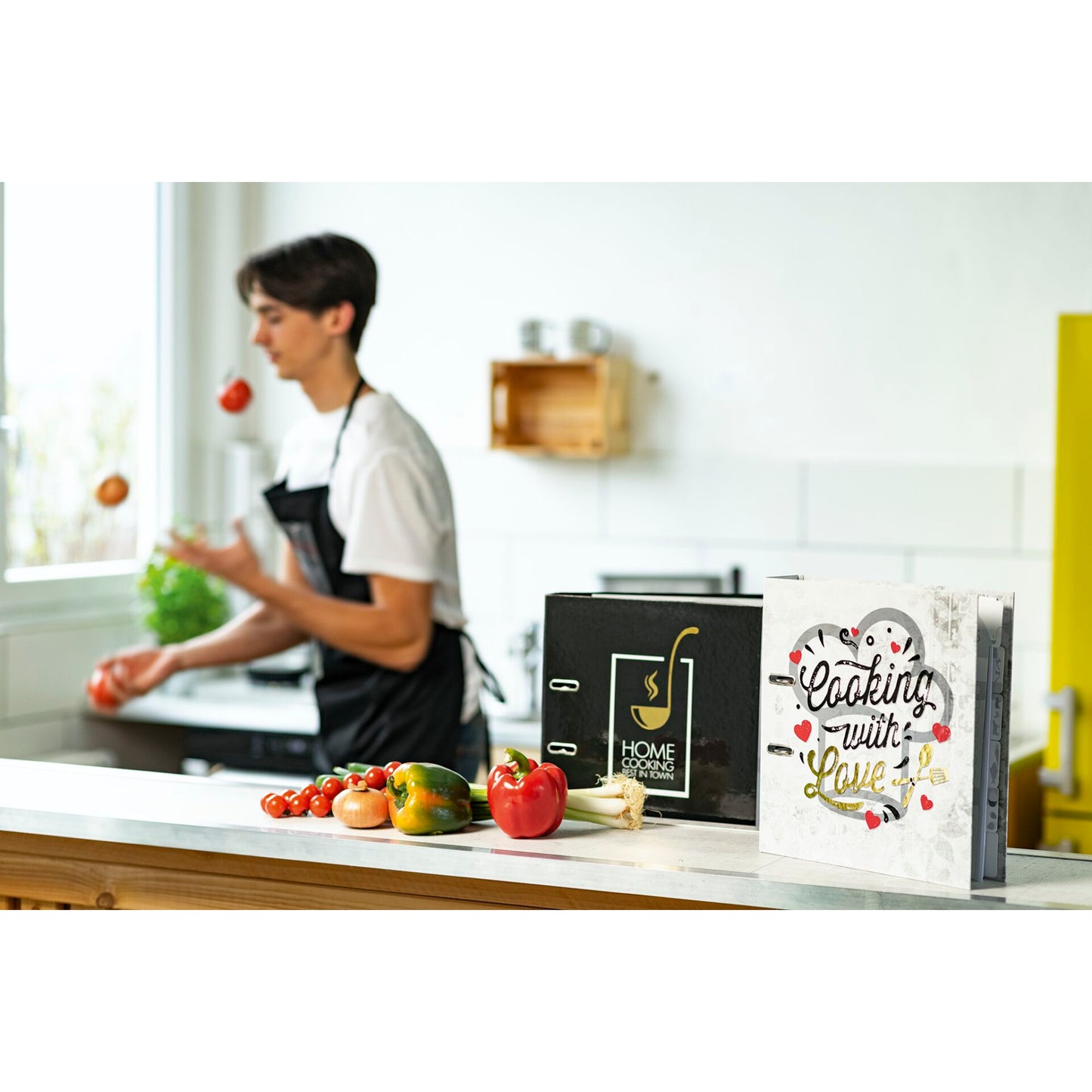 Herma Recipe Folder  black Home Cooking DIN A4        19668