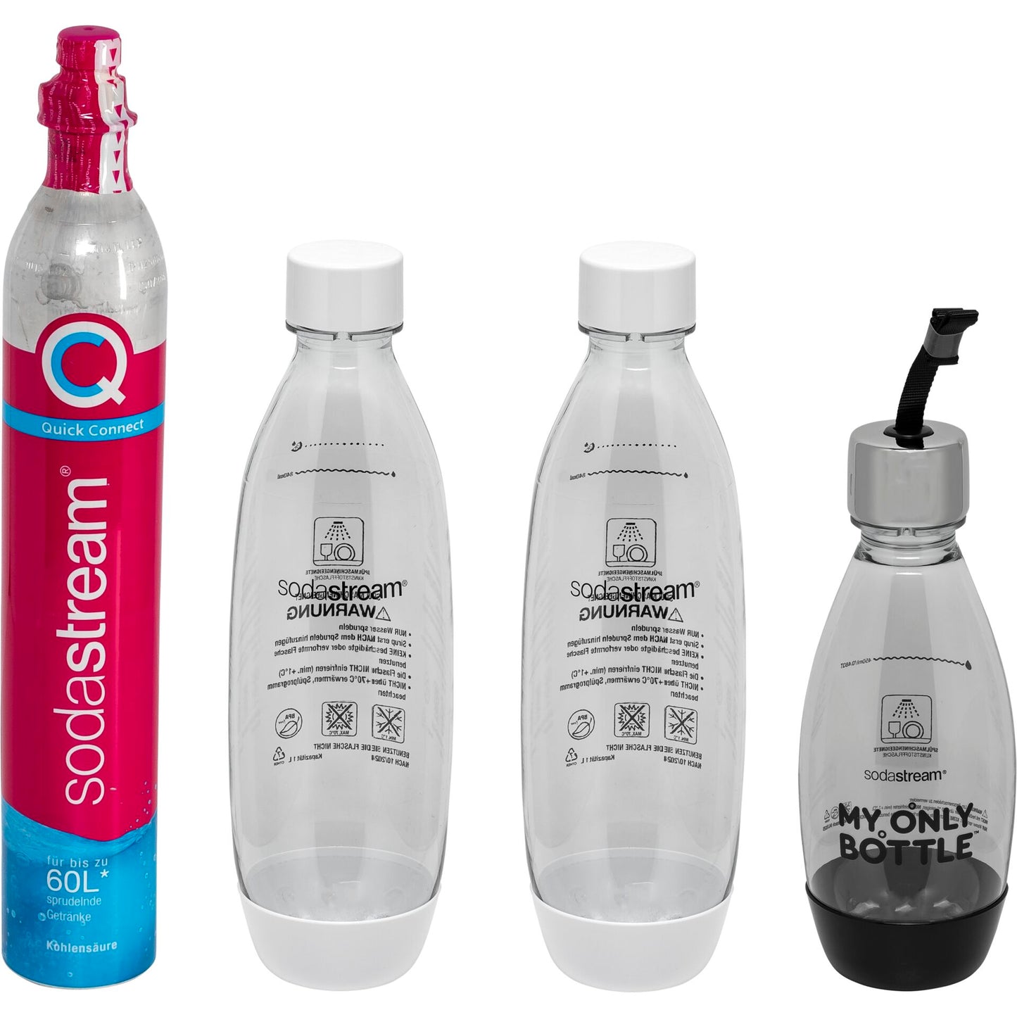 SodaStream Terra white Promo Pack with 3 Flasks