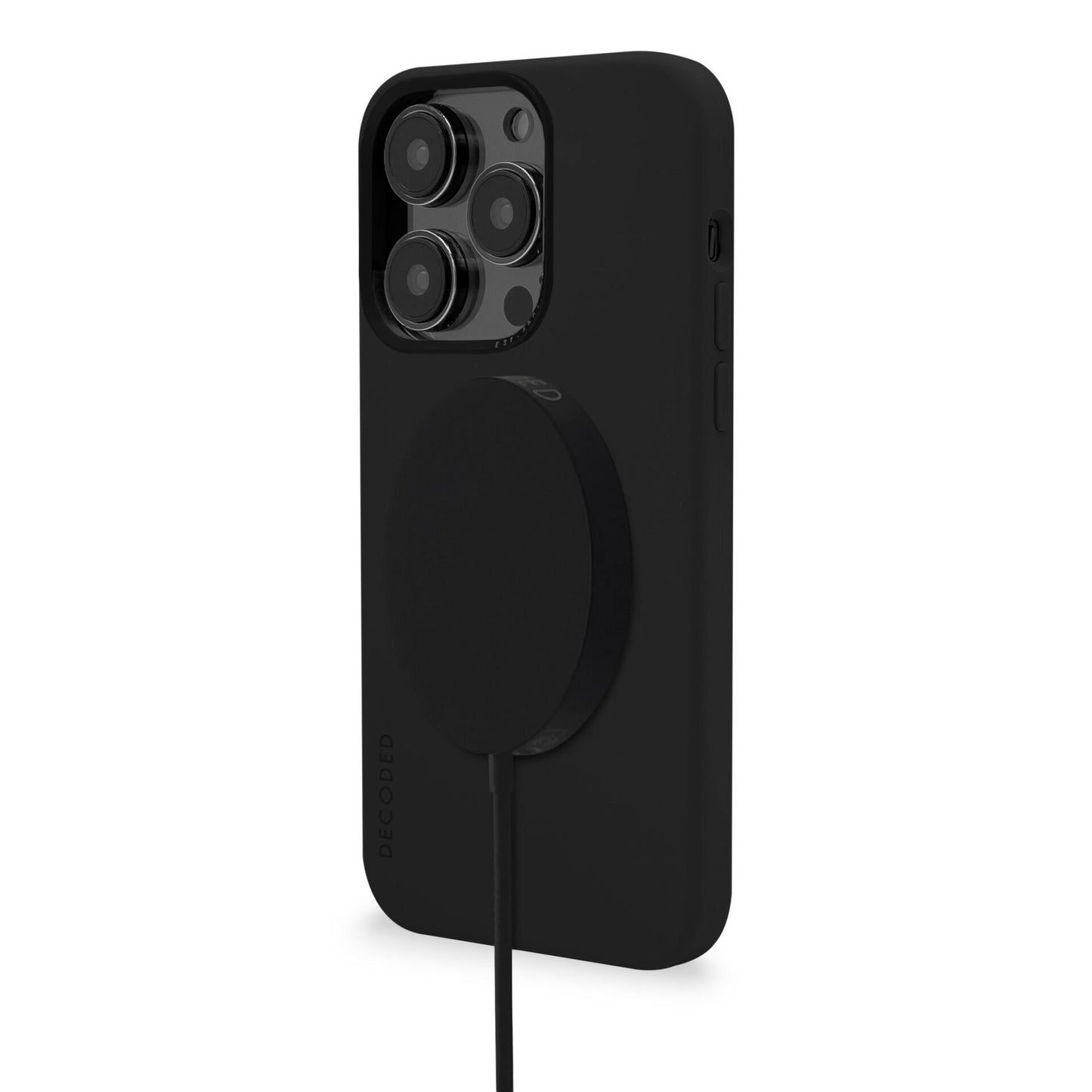 Decoded AntiMicrobial Silicone Backcover iP 14 Pro Max Charcoal