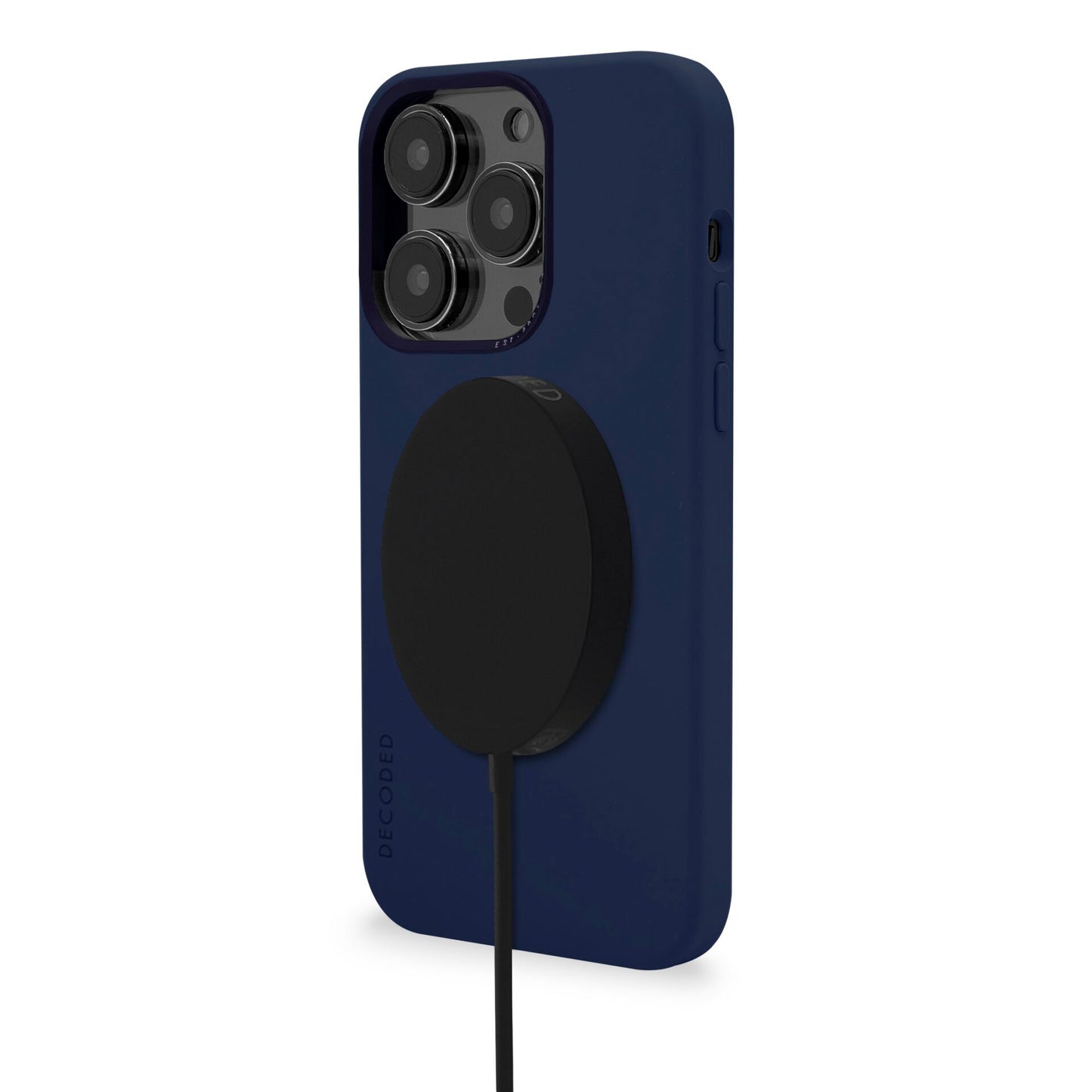 Decoded AntiMicrobial Silicone Backcover iP14 Pro Max NavyPeony