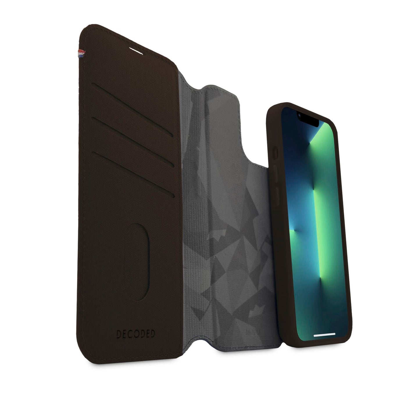 Decoded Leather Detachable Wallet iP 14Plus Chocolate Brown