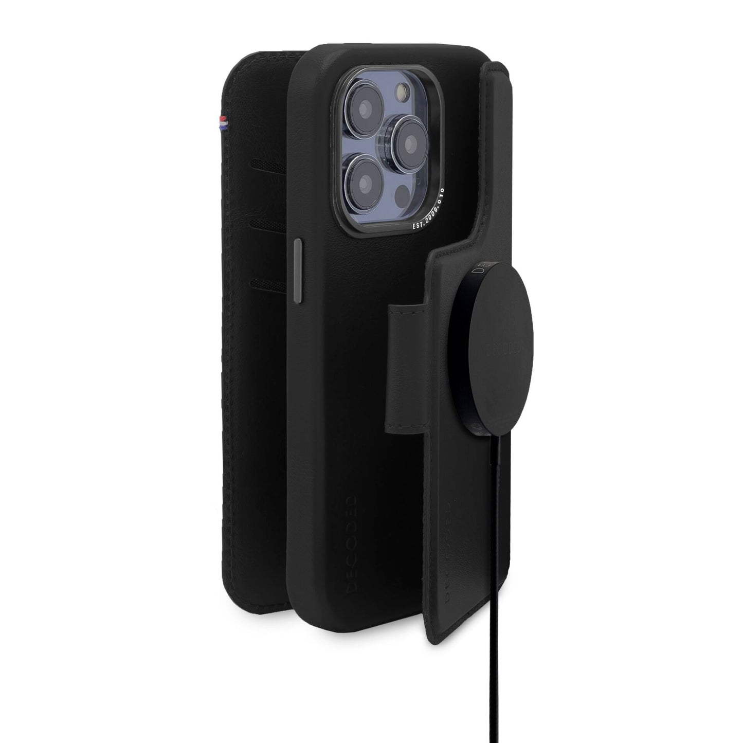 Decoded Leather Detachable Wallet iPhone 14 Pro Max Black