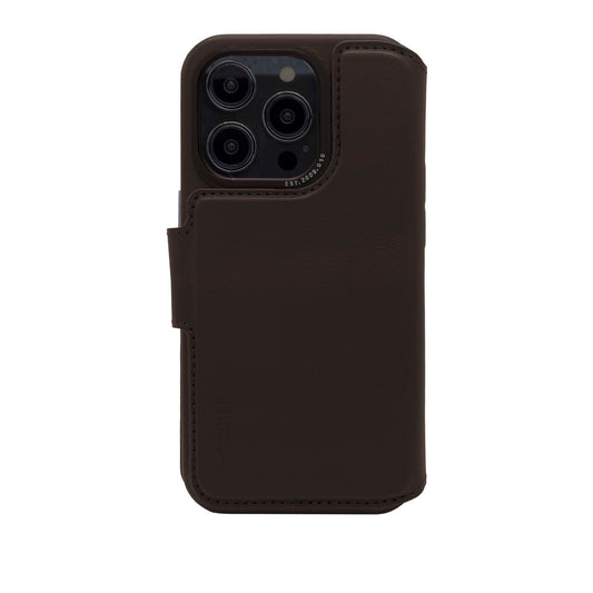 Decoded Leather MagSafe Modu Wallet iP 14 Pro Chocolate Brown