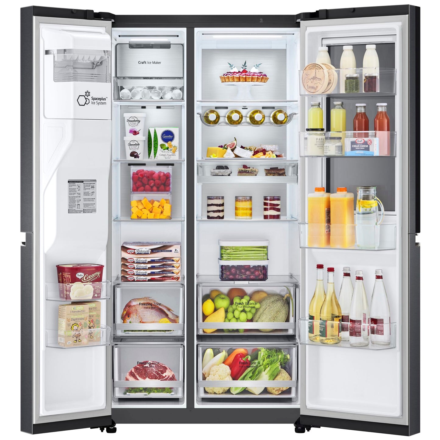 LG GSXB90MCDE Craft Ice InstaView Matt Black Steel