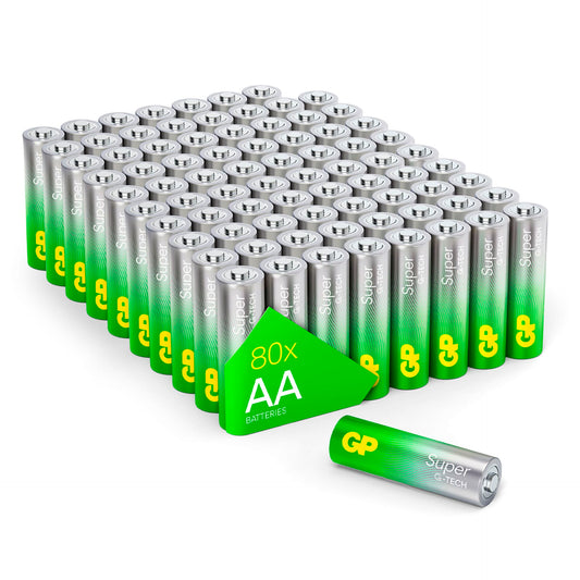 1x80 GP Super Alkaline AA Mignon Batteries Blister 03015AS80