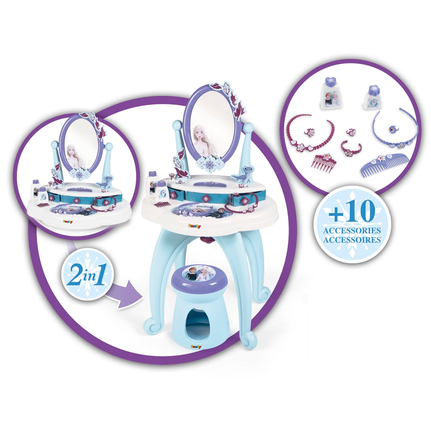 Smoby Frozen 2 in 1 Dressing Table