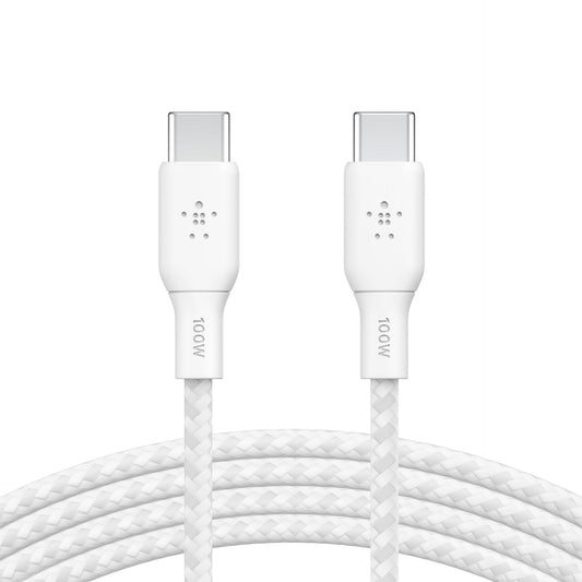 Belkin braided USB-C/USB-C Cable 100W 3m white CAB014bt3MWH