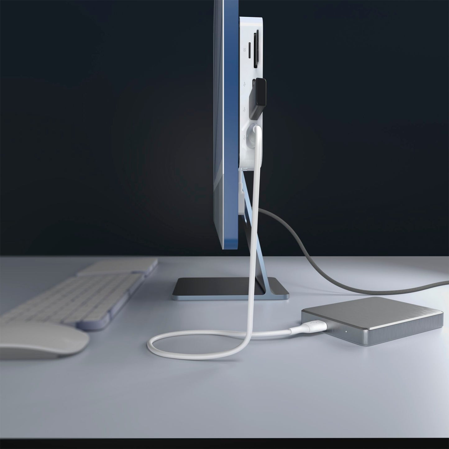 Belkin CONNECT USB-C 6-in-1 Multiport-Hub+ Holder INC011btWH