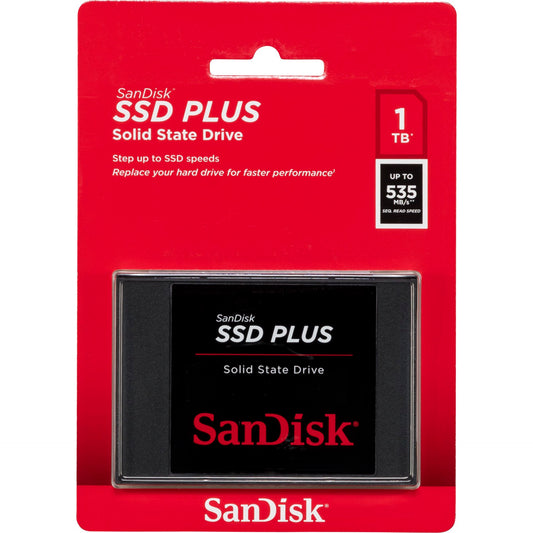 SanDisk SSD Plus             1TB Read 535 MB/s    SDSSDA-1T00-G27