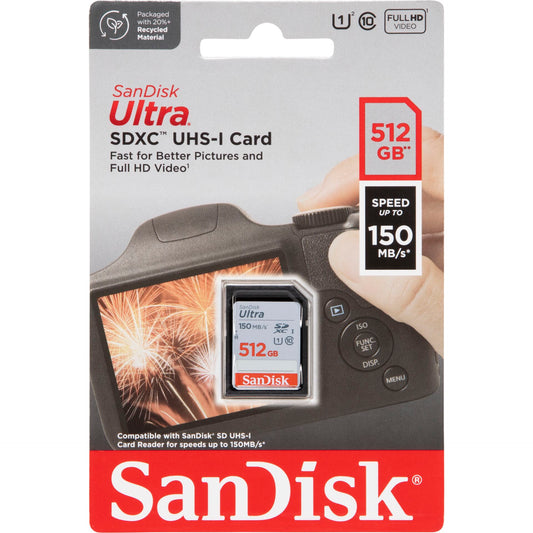 SanDisk Ultra SDXC UHS-I   512GB 150MB/s       SDSDUNC-512G-GN6IN