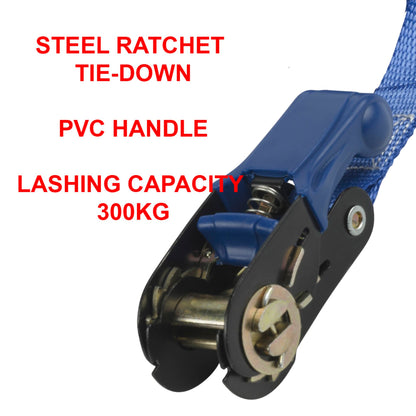 Master Lock Ratchet tie-down Strap 5m blue 4365EURDAT