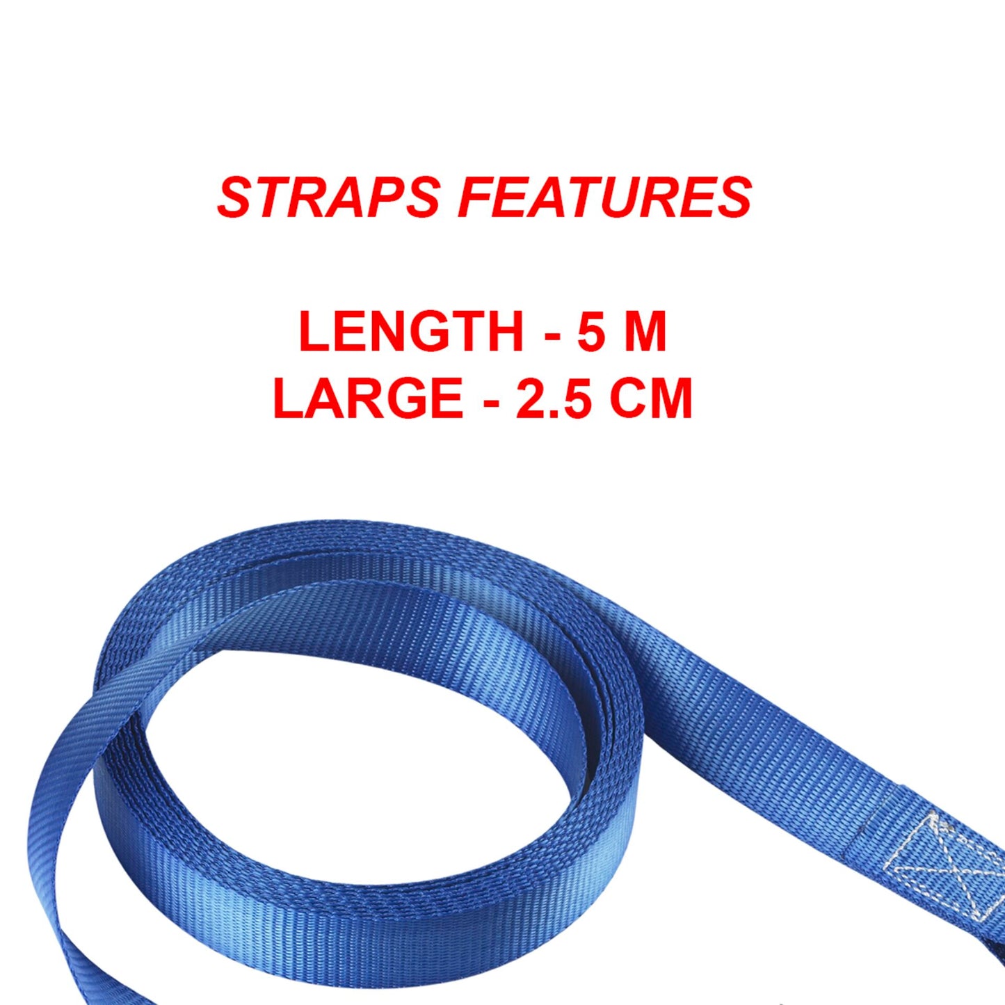 Master Lock 4 Ratchet tie-down with S-Hooks 5m blue  4367EURDAT