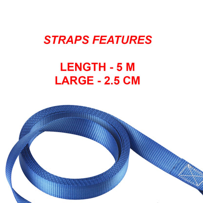 Master Lock 4 Ratchet tie-down with S-Hooks 5m blue  4367EURDAT