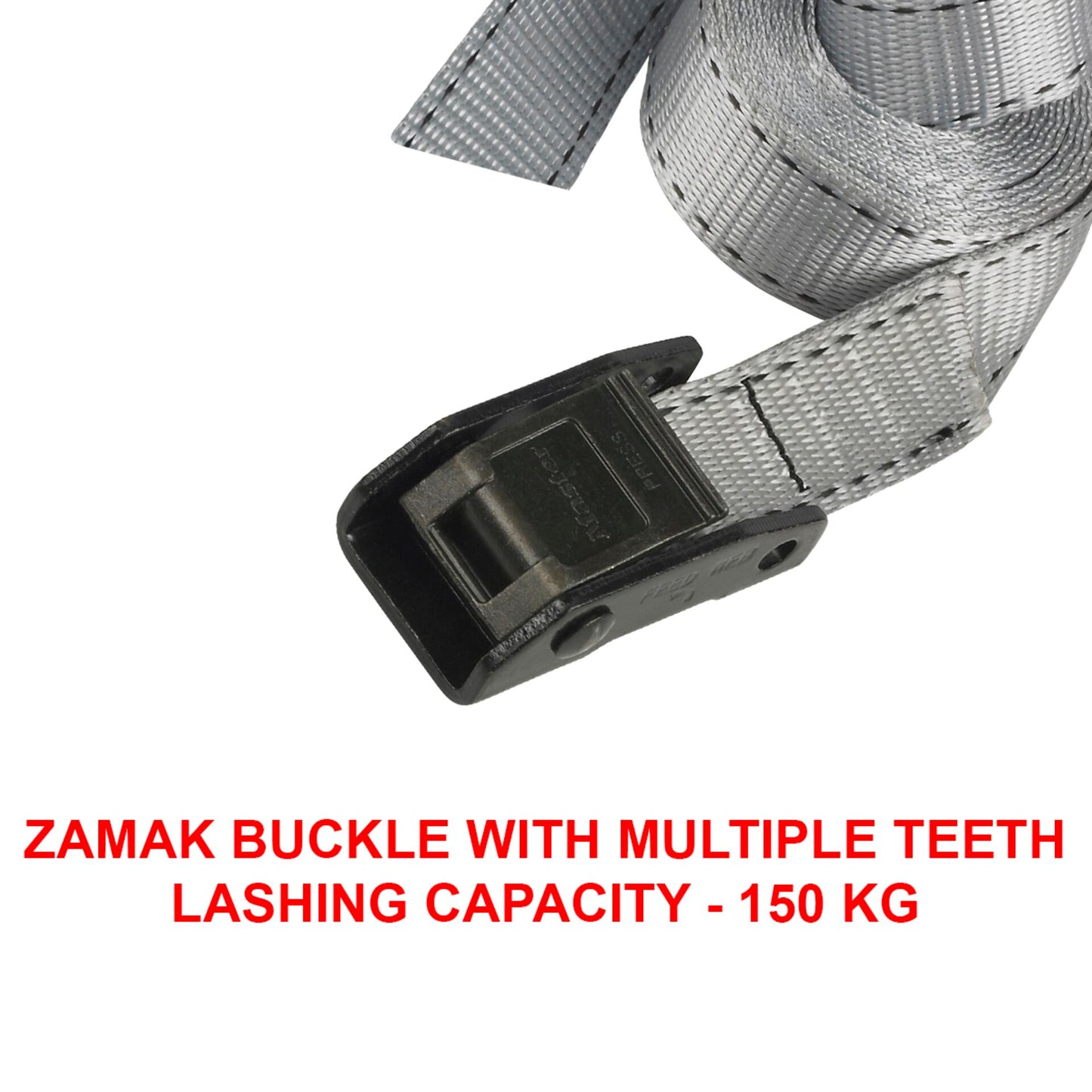 Master Lock grey Lashing Strap with Zamac Buckle 5m 3112EURDAT