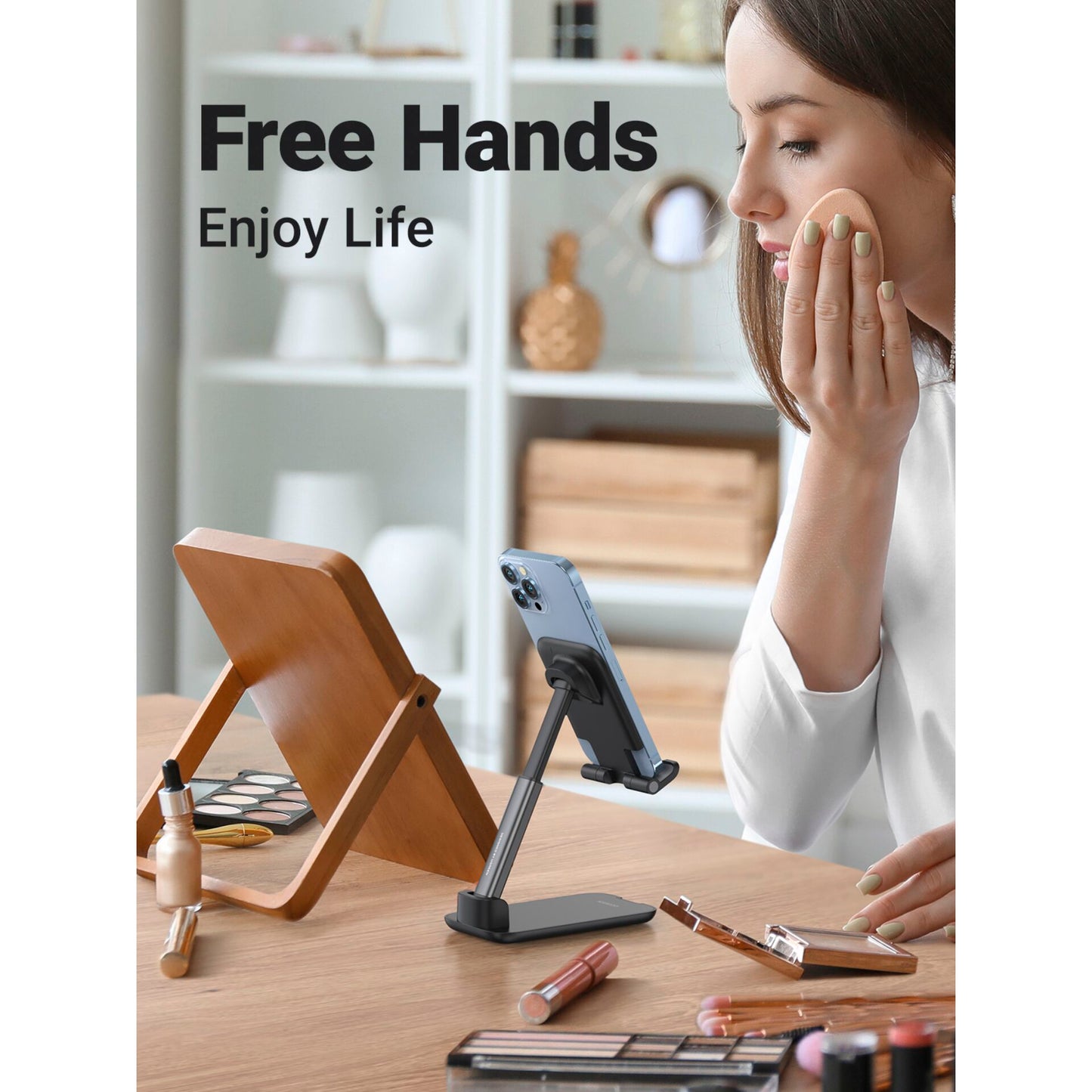 UGREEN Foldable Multi-Angle Phone Desktop Stand Black