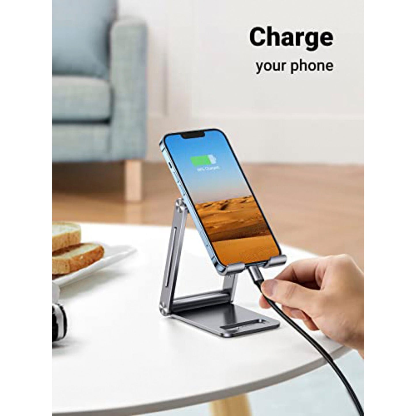 UGREEN Foldable Multi-Angle Phone Stand Gray