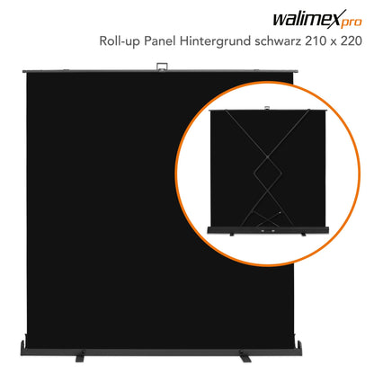 Walimex pro Roll-up Panel Background 210x220cm black